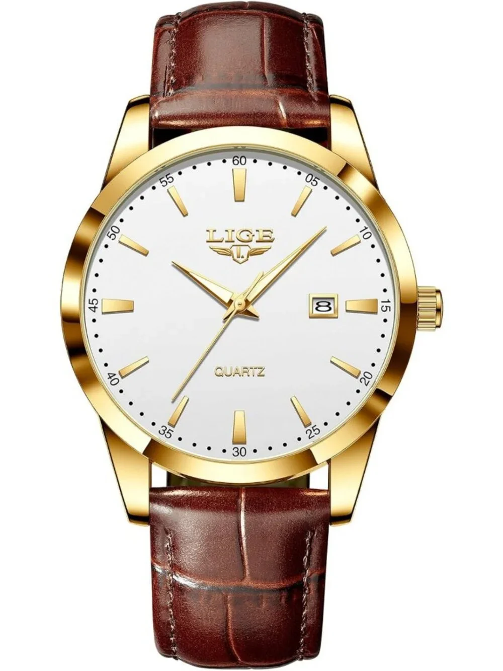 Stylish Waterproof Analog Dress Watch for Men - Vintage Chronograph, Leather